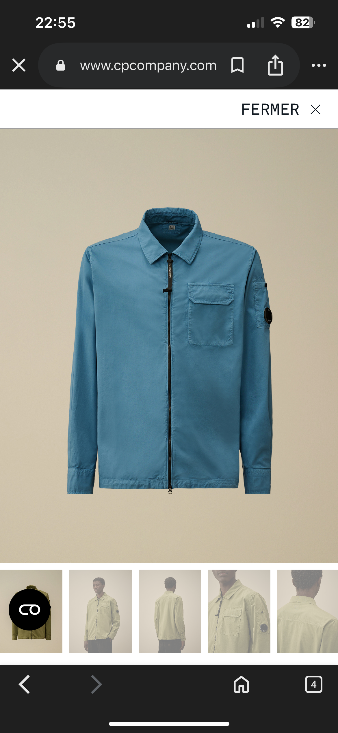 Veste Shell Cp-Company Bleu